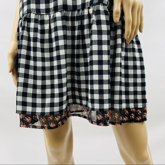 Princess Vera Wang Black White Floral Plaid Dress - Picture 5 of 12